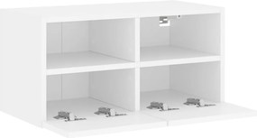 vidaXL Ντουλάπι Τοίχου Τηλεόρασης Λευκό 60 x 30 x 30εκ. από Επεξ. Ξύλο