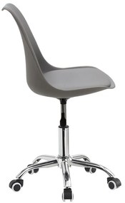 Καρέκλα γραφείου εργασίας Gaston II PP-PU γκρι 48x57x80 εκ.