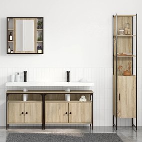 vidaXL Σετ Επίπλων Μπάνιου 4 pcs Sonoma Δρυς 33 x 33 x 185.5 εκ