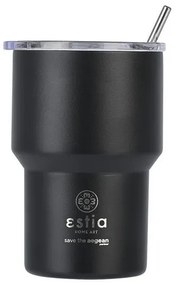 Estia Θερμός - Ποτήρι Για Καφέ Mug Lite Save The Aegean 400ml Midnight Black 01-18443