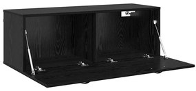 vidaXL Ντουλάπα Τοίχου Επιτοίχιο Μαύρη δρυς 100 x 36.5 x 35 cm