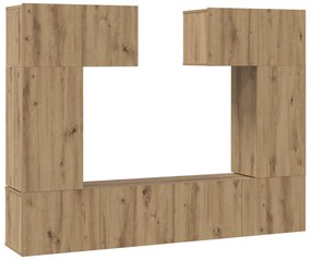 vidaXL Σετ επίπλου τηλεόρασης 6 pcs artisan δρυς 80 x 30 x 30 εκ