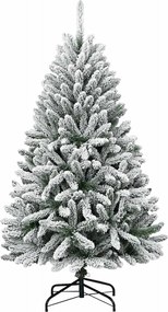 vidaXL Τεχνητό Χριστουγεννιάτικο Δέντρο Πράσινο και Λευκό 150 cm