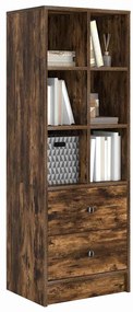 vidaXL Highboard Καπνιστή δρυς 45.5 x 34 x 127 εκ Επεξεργασμένο ξύλο