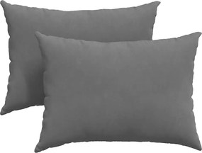 vidaXL Μαξιλάρι Καναπέ 2 pcs Σκούρο Γκρι 70 x 50 cm ύφασμα