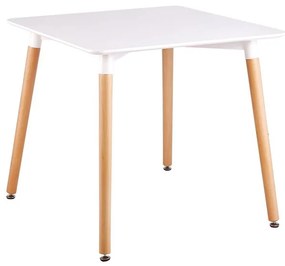 Ε7087,1 ART Τραπέζι Άσπρο MDF  80x80 H.73cm Φυσικό/Άσπρο,  Ξύλο, , 1 Τεμάχιο