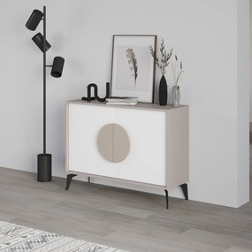 Κονσόλα Ανοιχτό Μόκα / Λευκό DUPRE 110x35.6x82