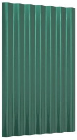 vidaXL Πάνελ Οροφής 36 τεμ. Πράσινα 60x36 εκ. Γαλβανισμένος χάλυβας