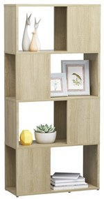 vidaXL Βιβλιοθήκη/Διαχωριστικό Χώρου Sonoma Δρυς 60x24x124,5εκ Μοριοσ.