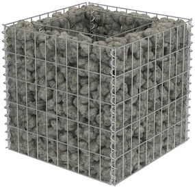 vidaXL Συρματοκιβώτιο-Γλάστρα Υπερυψωμένη 50x50x50 εκ. Γαλβ. Χάλυβας