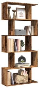 Βιβλιοθήκη/Διαχωριστικό Χώρου 5 Επ. 70x24x161εκ. Επ. Ξύλο
