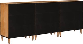 vidaXL Πλαϊνό γραφείο 3 τμχ. 60 x 33,5 x 75 εκ. Στερεό ξύλο μάνγκο