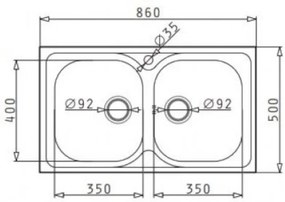 Νεροχύτης Maidsinks Inset 2B-79 x 50 εκ.