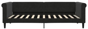 Καναπές Κρεβάτι Μαύρος 90 x 200 εκ. Βελούδινος - Μαύρο