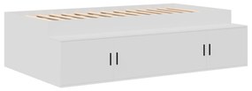 vidaXL Κρεβάτι Αποθήκευσης Λευκό 90x190 εκ