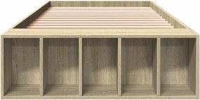 vidaXL Πλαίσιο Κρεβατιού Sonoma Δρυς 90x200 εκ. Επεξεργασμένο Ξύλο