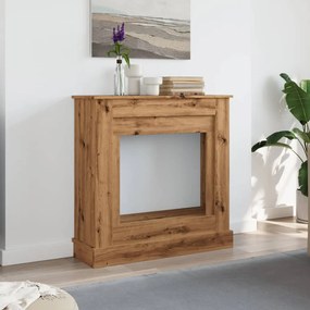 vidaXL Πλαίσιο Τζακιού Αρτισιανή Δρυς 90x30x90 εκ. από Επεξ. Ξύλο