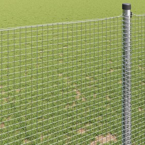 vidaXL Συγκολλητός φράχτης από σύρμα 10000 x 60 εκ. Ασημί