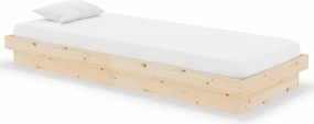 vidaXL Πλαίσιο Κρεβατιού 75 x 190 εκ. από Μασίφ Ξύλο Small Single