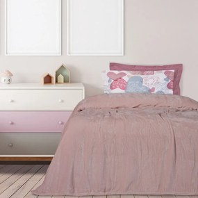 Κουβέρτα 1346 Velour Pink Das Home Μονό 160x220cm Πολυέστερ