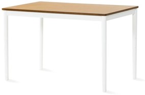 Τραπέζι Springfield 241, Άσπρο, Καφέ, 75x75x120cm, Ινοσανίδες μέσης πυκνότητας, Ξύλο | Epipla1.gr