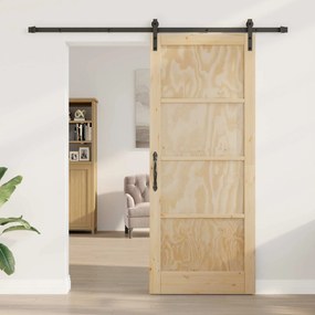 vidaXL Συρόμενη Πόρτα 86 x 211 cm Επεξεργασμένο Ξύλο Φυσικό