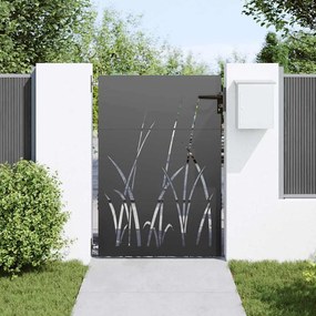 vidaXL Πύλη Κήπου Μαύρο 85 x 150 cm Ατσάλι με Επικάλυψη Πούδρας