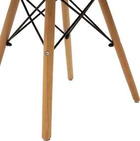 Καρέκλα Cian II pakoworld PU λευκό-φυσικό πόδι