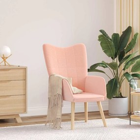 vidaXL Χαλαρωτική Πολυθρόνα Ροζ 62 x 67 x 95.5 εκ ύφασμα