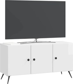 vidaXL Ντουλάπι TV Γυαλιστερό Λευκό 99 x 34,5 x 50 εκ.