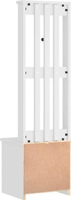 vidaXL Δέντρο χωλ SANDNES Λευκό 45x40x159,5 εκ. Πεύκο μασίφ ξύλο