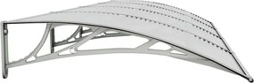 vidaXL Στέγαστρο Πόρτας Γκρι 350x100 εκ. Πολυανθρακικό