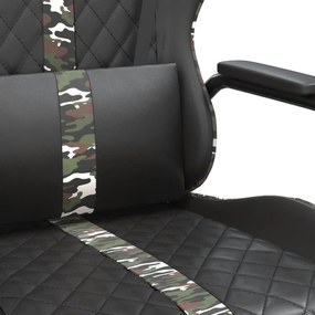 Καρέκλα Gaming Μασάζ Παραλλαγή &amp; Μαύρο από Συνθετικό Δέρμα - Πολύχρωμο