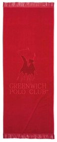 Πετσέτα Θαλάσσης Βαμβακερή 70x170εκ. Essential 3657 Κόκκινη Greenwich Polo Club