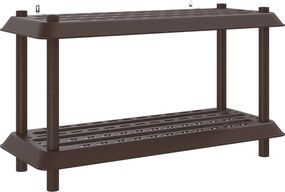 vidaXL Μονάδα Ραφιού 2 επίπεδα 100 x 40 x 55,5 εκ. PP Καφέ