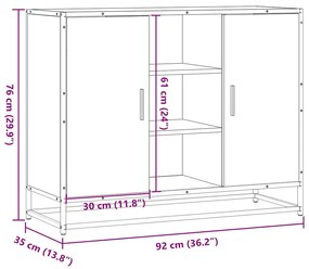 SIDEBOARD ΚΑΦΕ ΔΡΥΣ 92X35X76 CM ΞΥΛΙΝΟ ΜΗΧΑΝΟΥΡΓΙΚΟ ΞΥΛΟ 849018