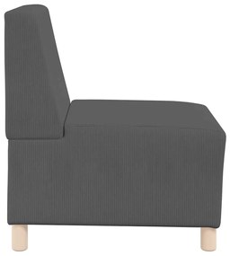 vidaXL Μοναδικός Καναπές χωρίς Χερούλια 3 pcs Σκούρο γκρι