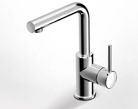 Eurorama Tonda Chrome Μπαταρία Νιπτήρος με Πλαϊνό Λεβιέ, Περιστρεφόμενο Ρουξούνι &amp; Aυτόματη Βαλβίδα 145333-100