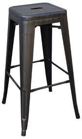 Σκαμπό Μπάρ Relix Antique Black Ε5190,10 43X43Χ76 cm Metal