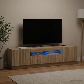 vidaXL Ντουλάπα LED Τηλεόρασης Sonoma Δρυς Επεξεργασμένο Ξύλο