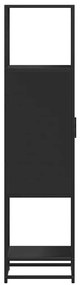 Highboard Μαύρο 35,5x35x139 cm Κατασκευασμένο ξύλο και μέταλλο - Μαύρο