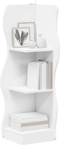 vidaXL Γωνιακό ράφι Λευκό 34 x 33 x 102 εκ Επεξεργασμένο Ξύλο