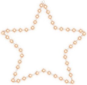 vidaXL Χριστουγεννιάτικη Φιγούρα Αστέρι με 48 LED Θερμό Λευκό 56 εκ.