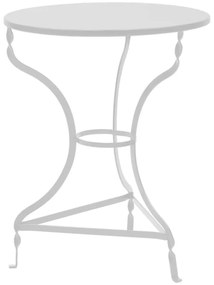 Τραπέζι Noah pakoworld μεταλλικό λευκό Φ58x72εκ