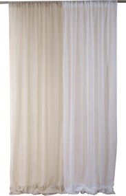 Κουρτίνα με Τρέσα 140x270 1050 Λευκό Viopros