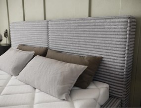 Επενδυμένο κρεβάτι Milora-Γκρι-180 x 200