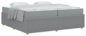 vidaXL Σκελετός Κρεβατιού Άλλο Ανοιχτό γκρι 200 x 200 cm ύφασμα
