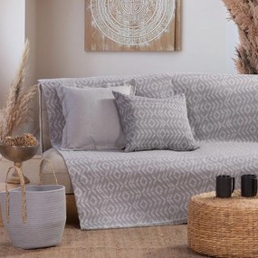 Ριχτάρι Lennox Grey Nef-Nef Three-Seater 170x300cm Βαμβάκι-Πολυέστερ