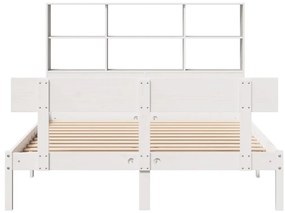 vidaXL Κρεβάτι Βιβλιοθήκη Χωρίς Στρώμα 120x190 εκ Μασίφ Ξύλο Πεύκου