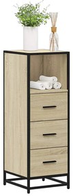 vidaXL Ντουλάπι μπάνιου Sonoma Oak 35x37,5x100 cm Κατασκευασμένο ξύλο